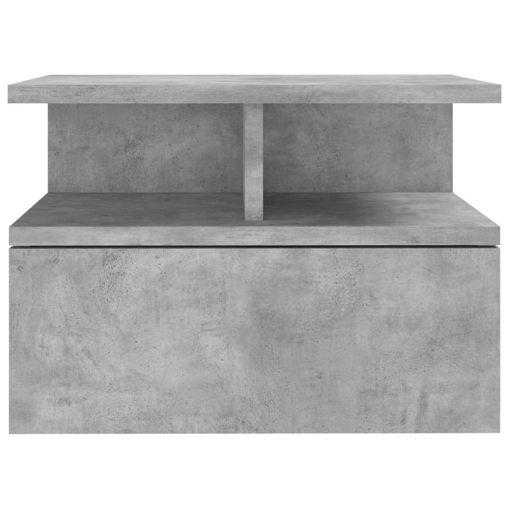 Noptiere suspendate, 2 buc., gri beton, 40x31x27 cm, PAL - Lando