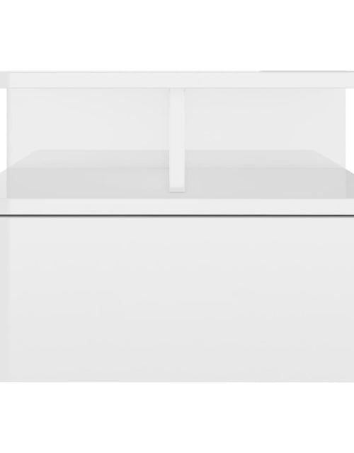 Încărcați imaginea în vizualizatorul Galerie, Noptieră suspendată, alb extralucios, 40x31x27 cm, PAL - Lando
