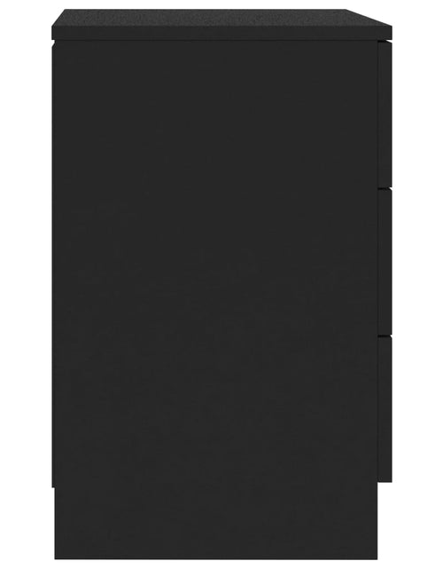Încărcați imaginea în vizualizatorul Galerie, Noptiere, 2 buc., negru, 38x35x56 cm, PAL - Lando

