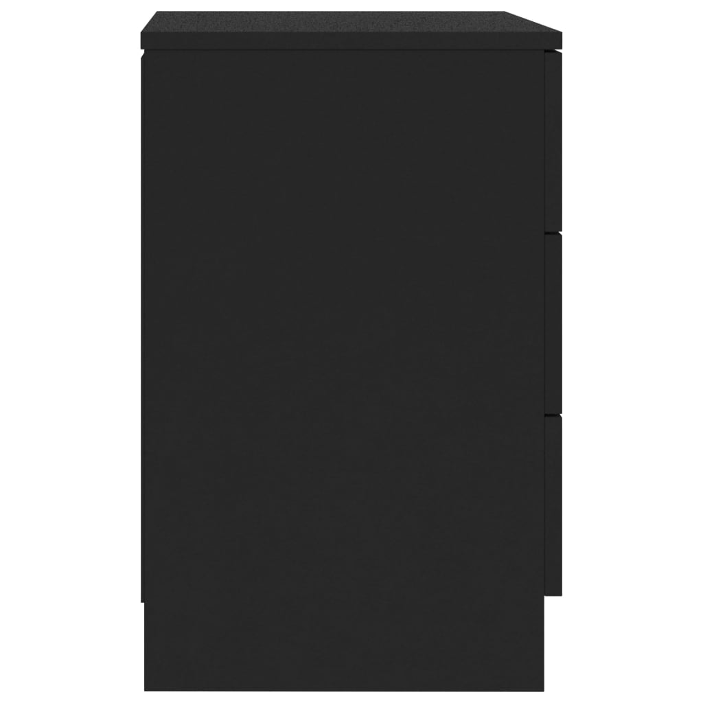 Noptiere, 2 buc., negru, 38x35x56 cm, PAL - Lando