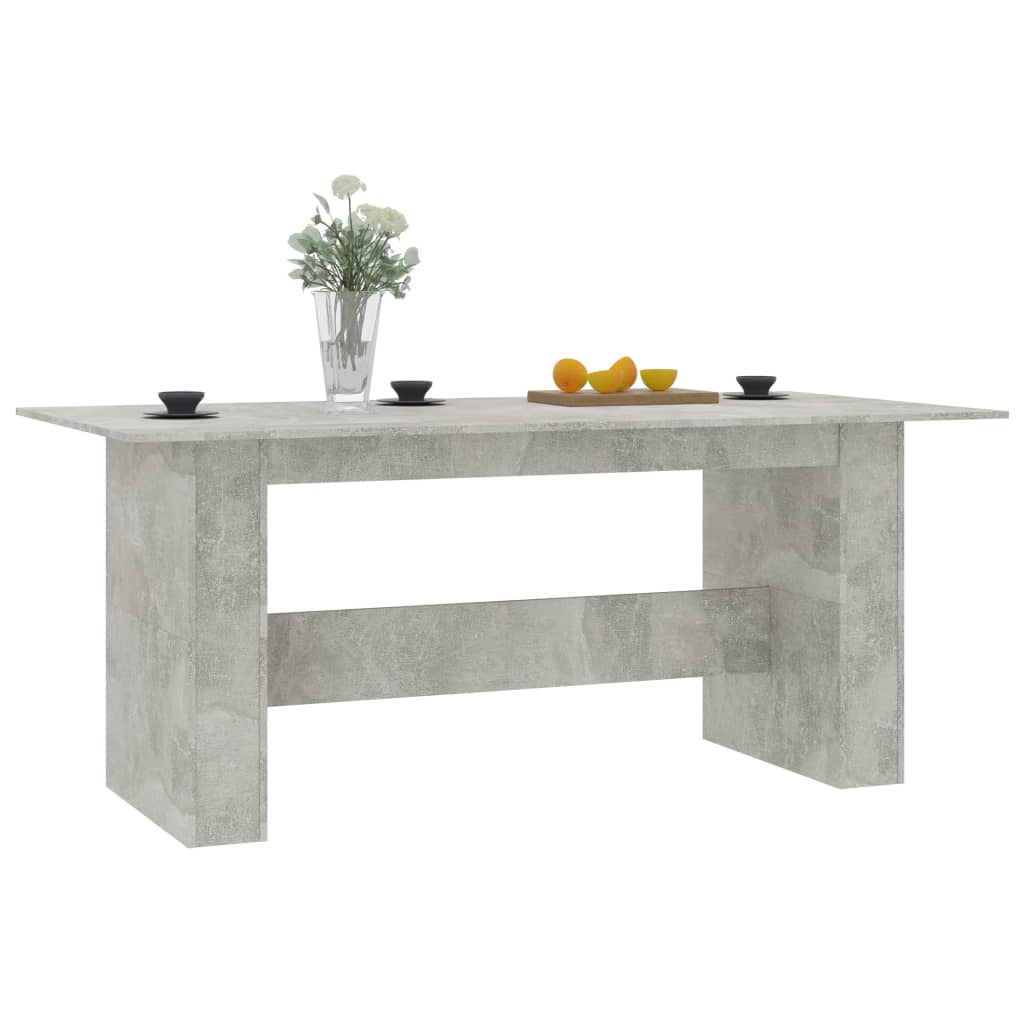 Masă de bucătărie, gri beton, 180 x 90 x 76 cm, PAL - Lando