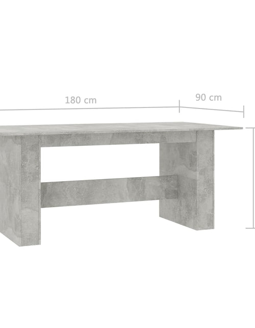 Încărcați imaginea în vizualizatorul Galerie, Masă de bucătărie, gri beton, 180 x 90 x 76 cm, PAL - Lando
