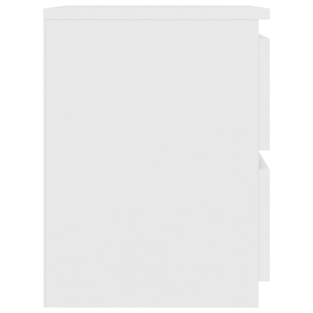 Noptiere, 2 buc., alb, 30 x 30 x 40 cm, PAL - Lando