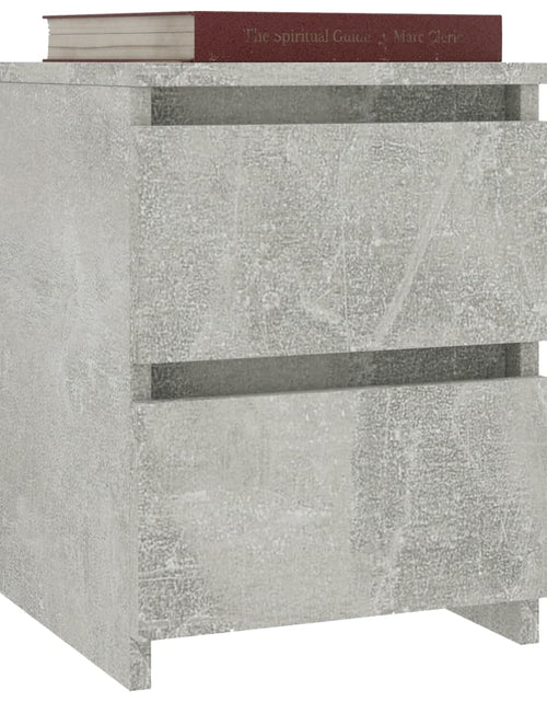 Încărcați imaginea în vizualizatorul Galerie, Noptieră, gri beton, 30 x 30 x 40 cm, PAL - Lando

