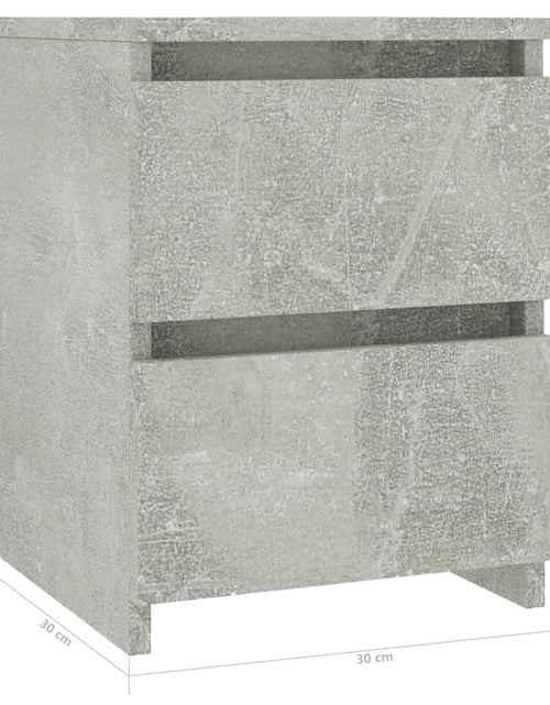 Загрузите изображение в средство просмотра галереи, Noptiere, 2 buc., gri beton, 30 x 30 x 40 cm, PAL - Lando
