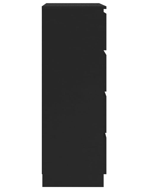 Încărcați imaginea în vizualizatorul Galerie, Servantă, negru, 60x35x98,5 cm, lemn compozit Lando - Lando

