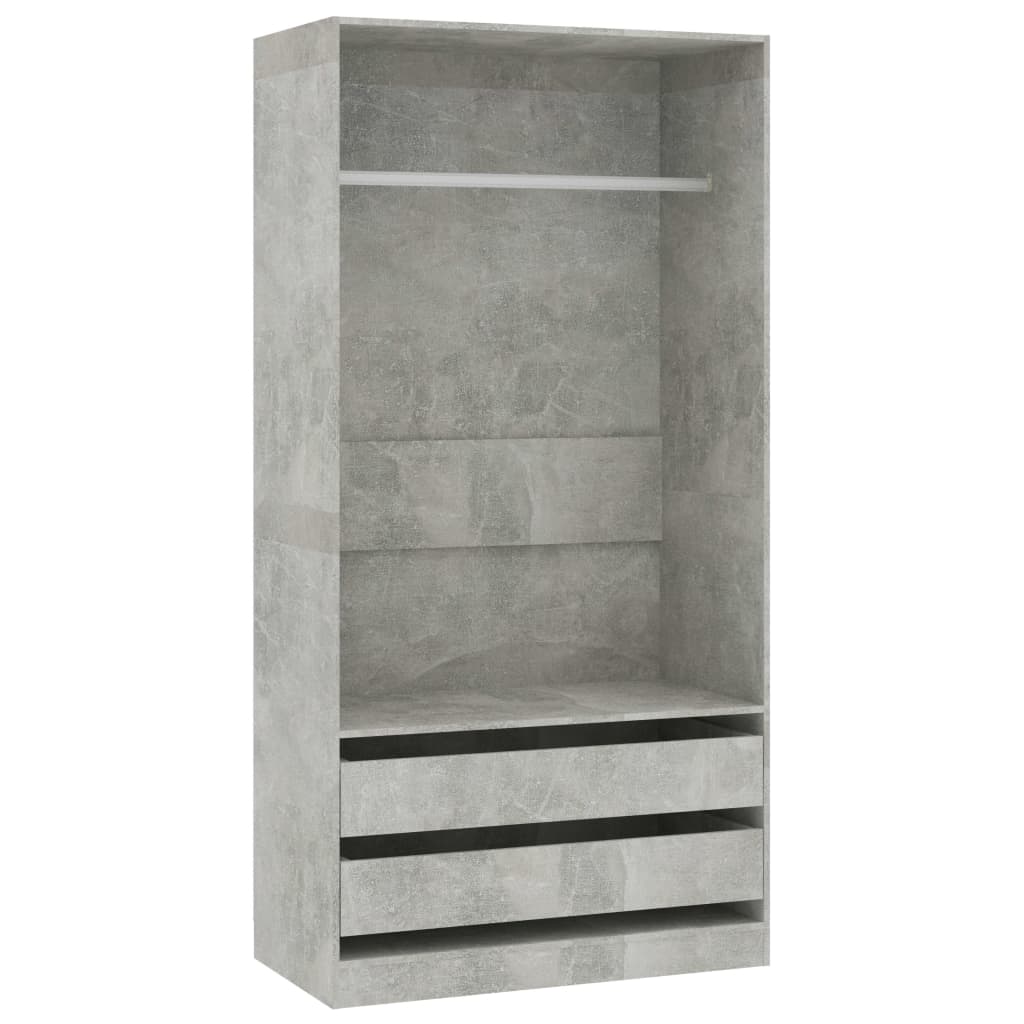 Șifonier, gri beton, 100x50x200 cm, PAL - Lando