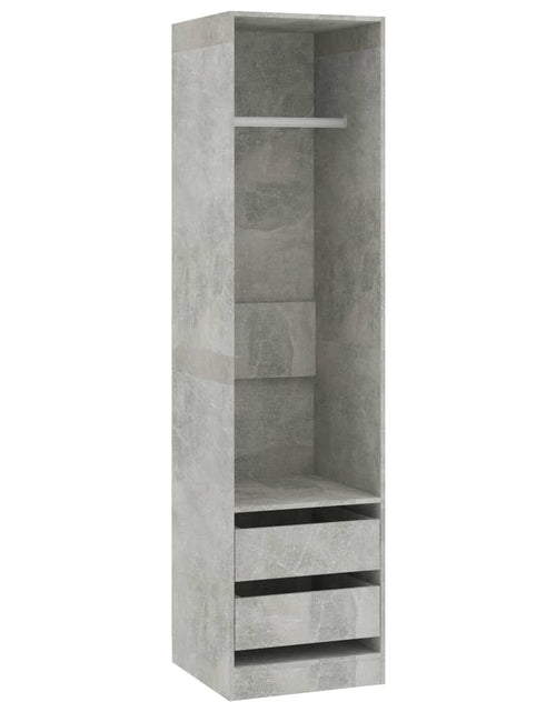 Загрузите изображение в средство просмотра галереи, Șifonier cu sertare, gri beton, 50x50x200 cm, PAL - Lando
