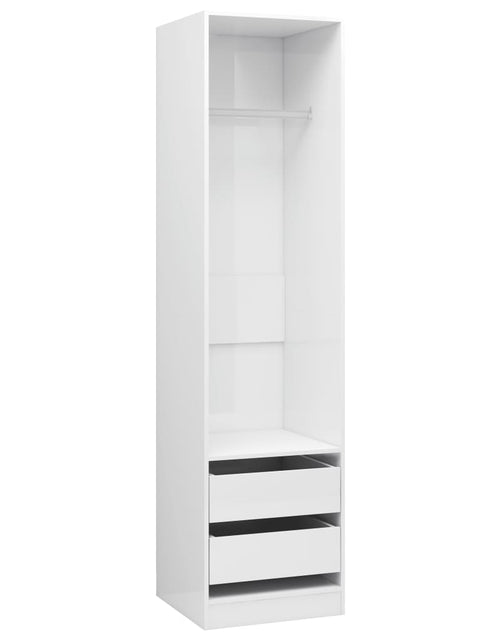 Încărcați imaginea în vizualizatorul Galerie, Șifonier cu sertare, alb extralucios, 50x50x200 cm, PAL - Lando
