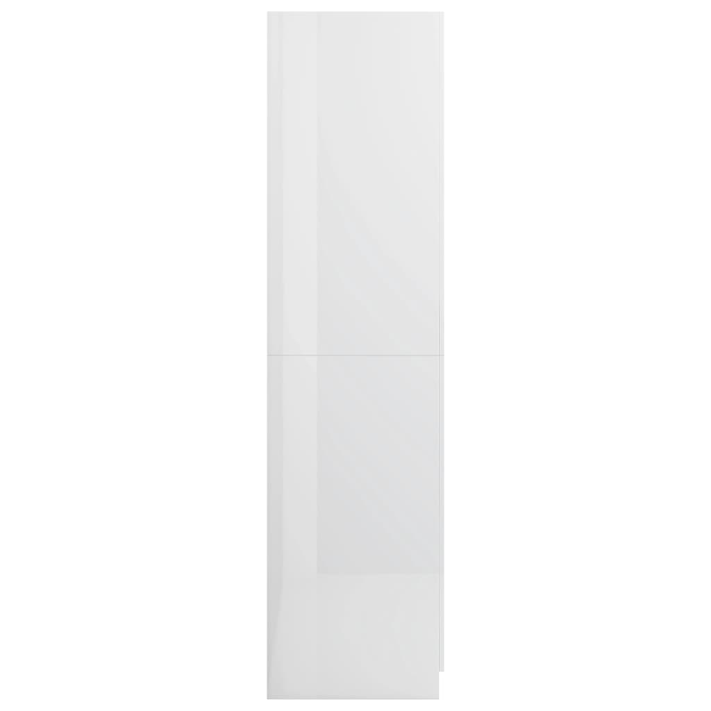 Șifonier, alb extralucios, 80x52x180 cm, PAL - Lando