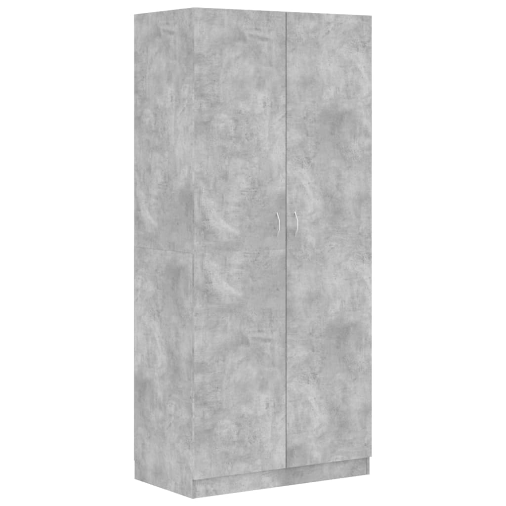 Șifonier, gri beton, 90x52x200 cm, PAL - Lando