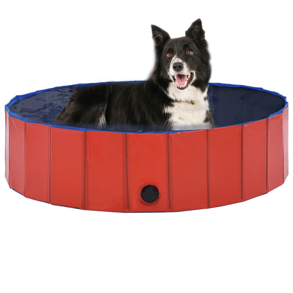 Piscină pentru câini pliabilă, roșu, 120 x 30 cm, PVC Lando - Lando