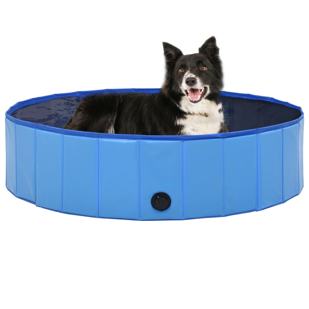 Piscină pentru câini pliabilă, albastru, 120 x 30 cm, PVC Lando - Lando