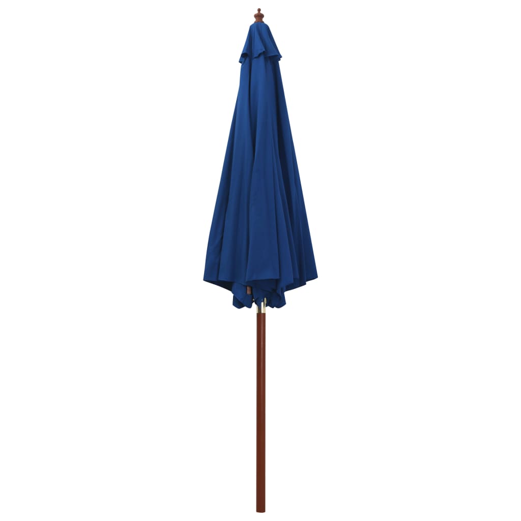 Umbrelă de soare cu stâlp din lemn, albastru, 300 x 258 cm Lando - Lando