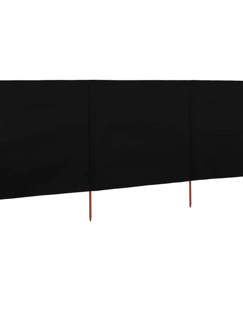 Încărcați imaginea în vizualizatorul Galerie, Paravan anti-vânt cu 3 panouri, negru, 400x80 cm, textil Lando - Lando
