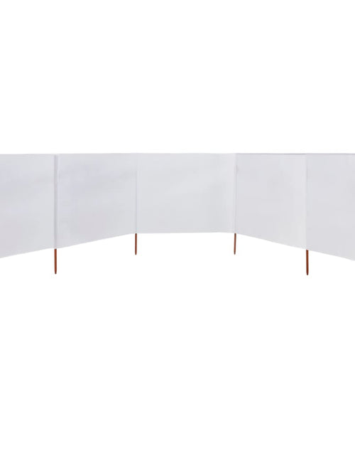 Încărcați imaginea în vizualizatorul Galerie, Paravan anti-vânt cu 5 panouri alb nisipiu 600x120 cm textil Lando - Lando
