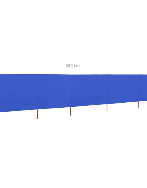 Încărcați imaginea în vizualizatorul Galerie, Paravan anti-vânt cu 5 panouri, azur, 600 x 120 cm, textil Lando - Lando
