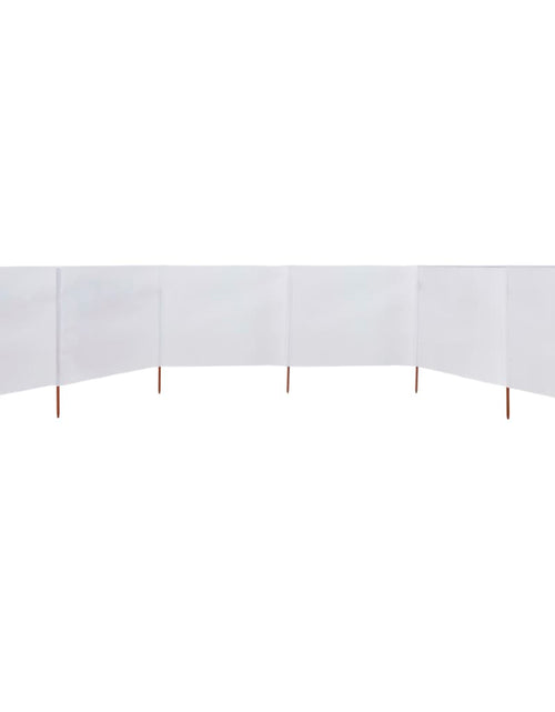 Încărcați imaginea în vizualizatorul Galerie, Paravan anti-vânt cu 6 panouri alb nisipiu 800x120 cm textil Lando - Lando
