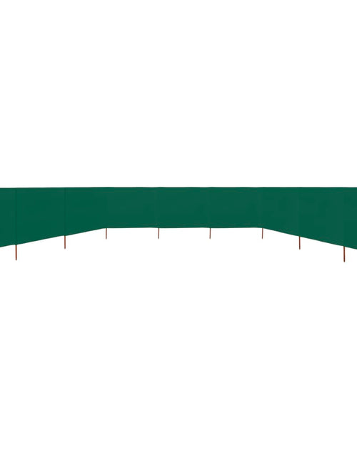 Încărcați imaginea în vizualizatorul Galerie, Paravan anti-vânt cu 9 panouri, verde, 1200x120 cm, textil Lando - Lando
