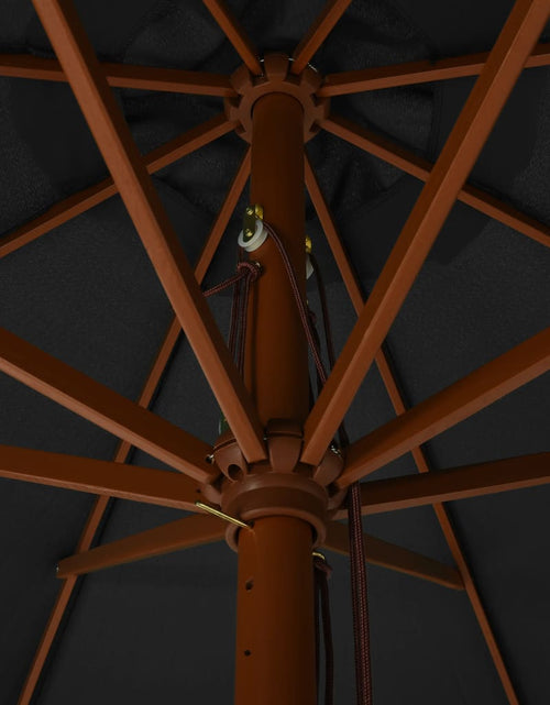 Încărcați imaginea în vizualizatorul Galerie, Umbrelă de soare de exterior, stâlp din lemn, antracit, 330 cm Lando - Lando
