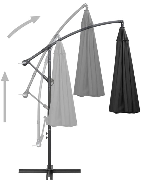 Încărcați imaginea în vizualizatorul Galerie, Umbrelă de soare suspendată, antracit, 3 m, stâlp de aluminiu Lando - Lando
