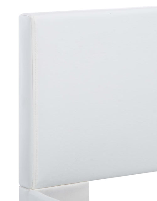 Încărcați imaginea în vizualizatorul Galerie, Cadru de pat, alb, 140 x 200 cm, piele ecologică - Lando
