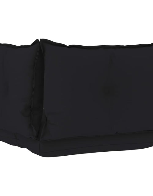 Загрузите изображение в средство просмотра галереи, Perne de canapea din paleți, 3 buc., negru, material textil Lando - Lando
