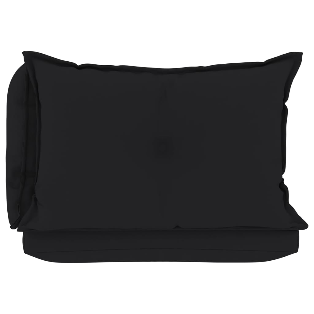 Perne de canapea din paleți, 3 buc., negru, material textil Lando - Lando