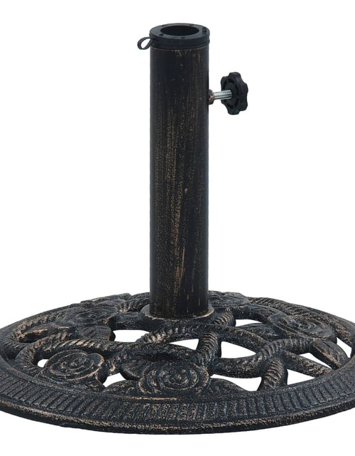 Загрузите изображение в средство просмотра галереи, Bază de umbrelă, negru și bronz, 9 kg, 40 cm, fontă Lando - Lando
