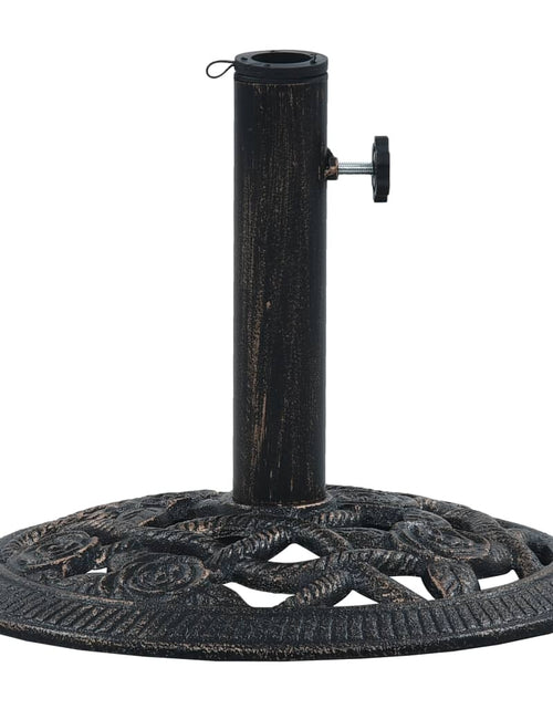 Încărcați imaginea în vizualizatorul Galerie, Bază de umbrelă, negru și bronz, 9 kg, 40 cm, fontă Lando - Lando
