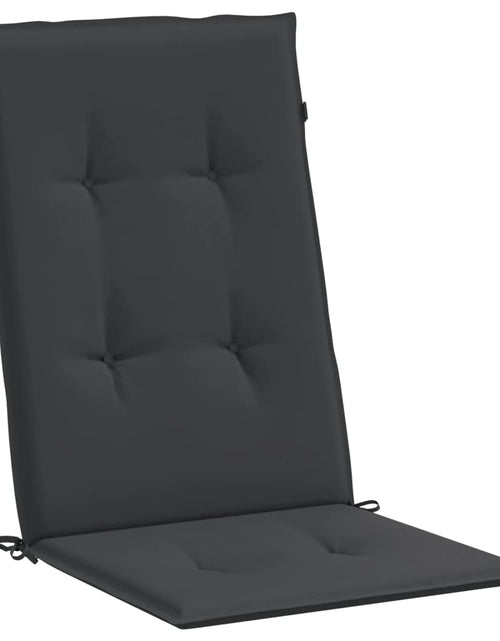 Încărcați imaginea în vizualizatorul Galerie, Perne scaun spătar înalt, 2 buc., negru, 120x50x3 cm, textil - Lando
