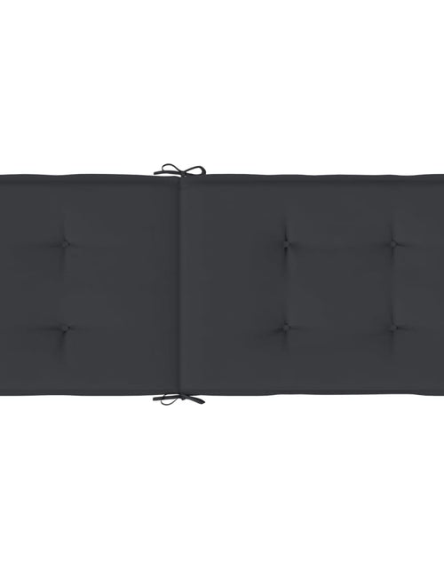 Загрузите изображение в средство просмотра галереи, Perne scaun spătar înalt, 2 buc., negru, 120x50x3 cm, textil - Lando
