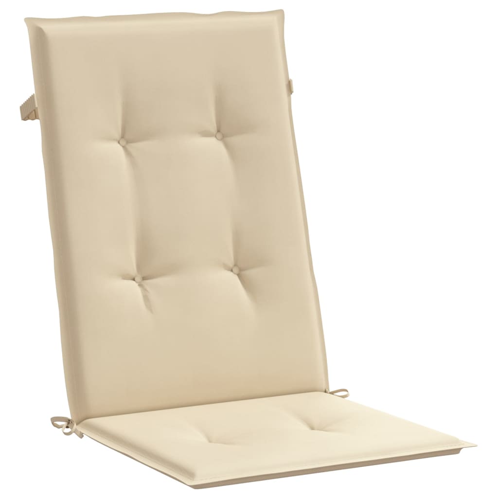 Perne scaun spătar înalt, 2 buc., bej, 120x50x3 cm, textil - Lando