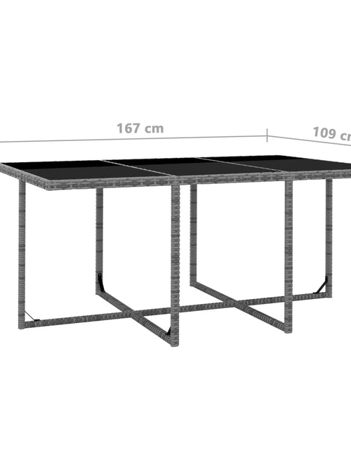 Загрузите изображение в средство просмотра галереи, Set mobilier de exterior cu perne, 11 piese, gri, poliratan - Lando
