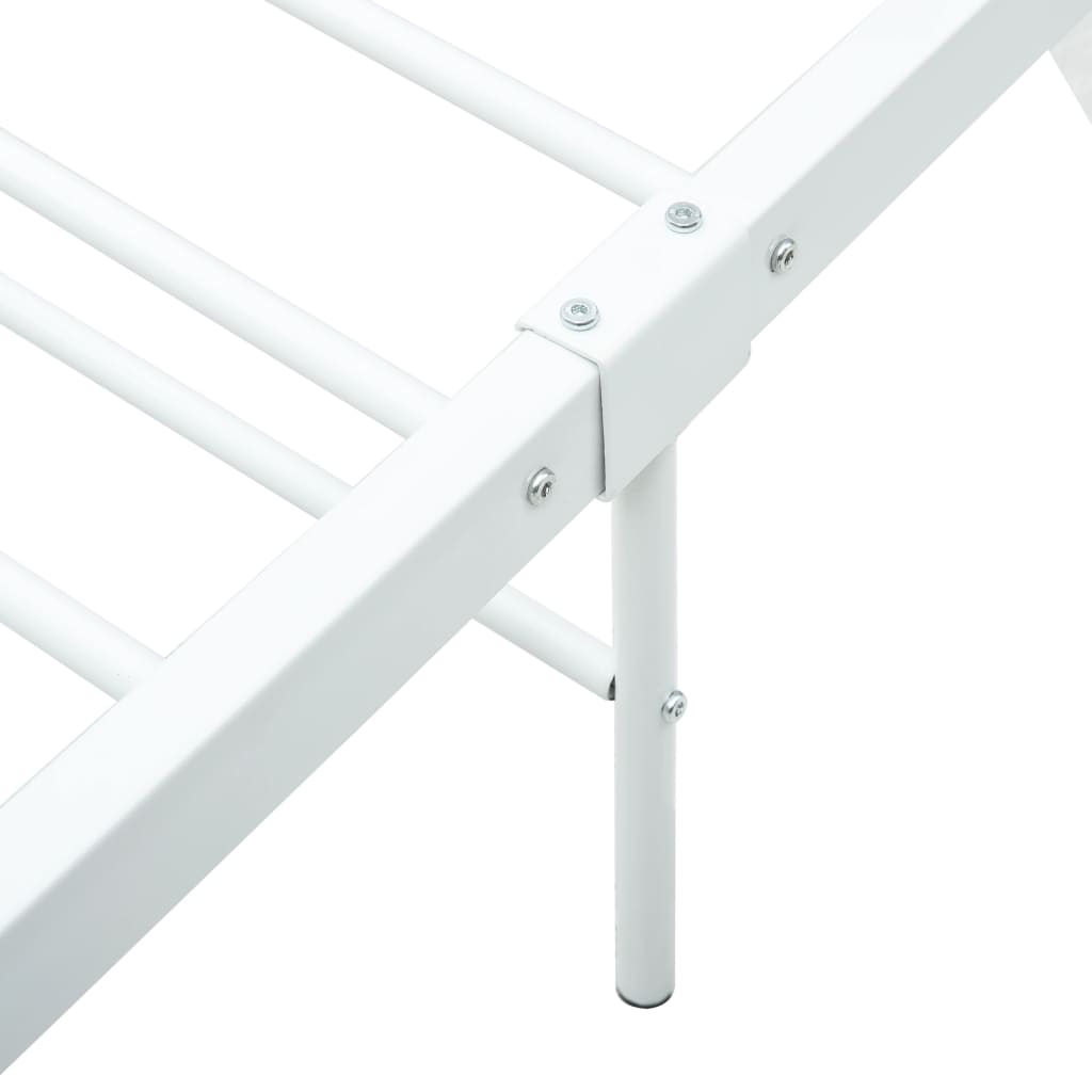 Cadru de pat, alb, 90 x 200 cm, metal - Lando