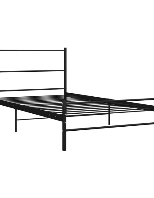 Încărcați imaginea în vizualizatorul Galerie, Cadru de pat, negru, 90 x 200 cm, metal - Lando
