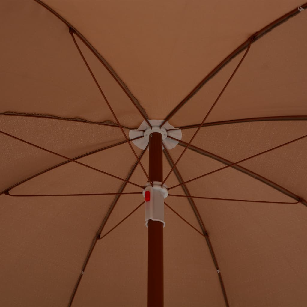 Umbrelă de soare cu stâlp din oțel, gri taupe, 180 cm Lando - Lando