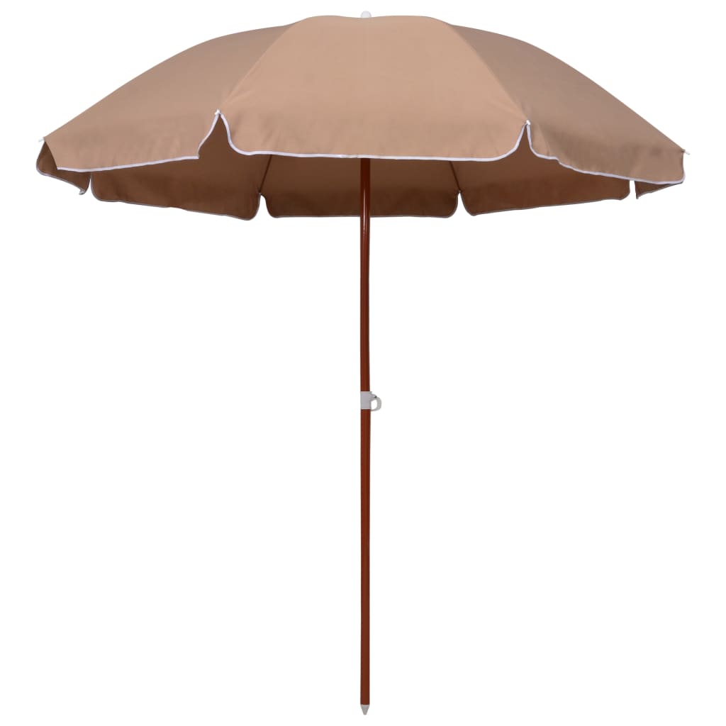 Umbrelă de soare cu stâlp din oțel, gri taupe, 240 cm Lando - Lando