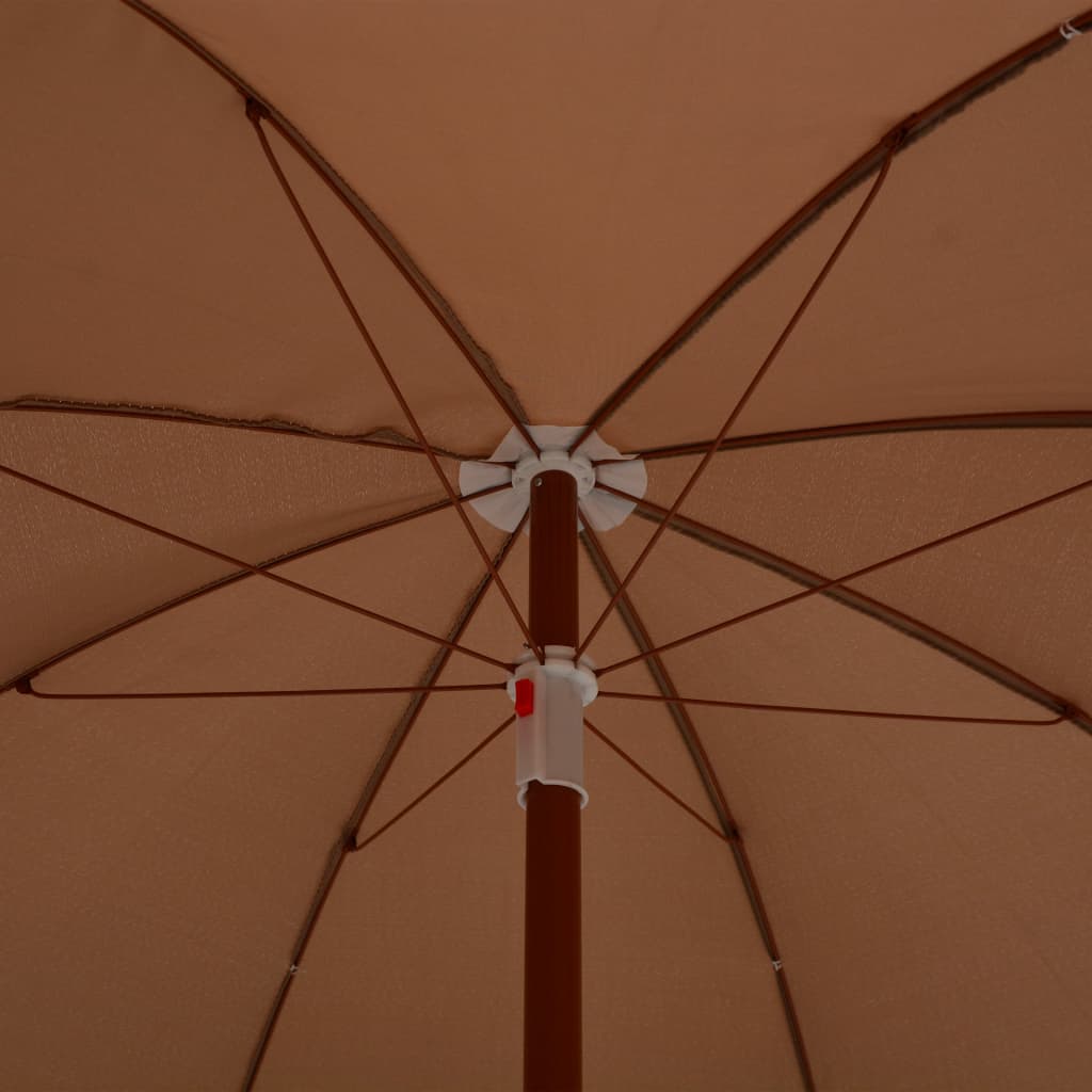 Umbrelă de soare cu stâlp din oțel, gri taupe, 240 cm Lando - Lando