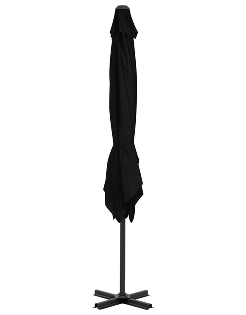 Încărcați imaginea în vizualizatorul Galerie, Umbrelă suspendată cu stâlp din aluminiu, negru, 250x250 cm Lando - Lando
