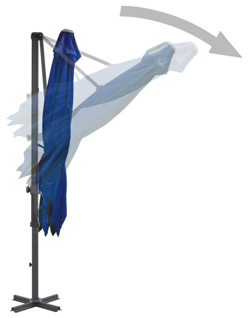 Загрузите изображение в средство просмотра галереи, Umbrelă suspendată stâlp aluminiu, albastru azuriu, 250x250 cm Lando - Lando
