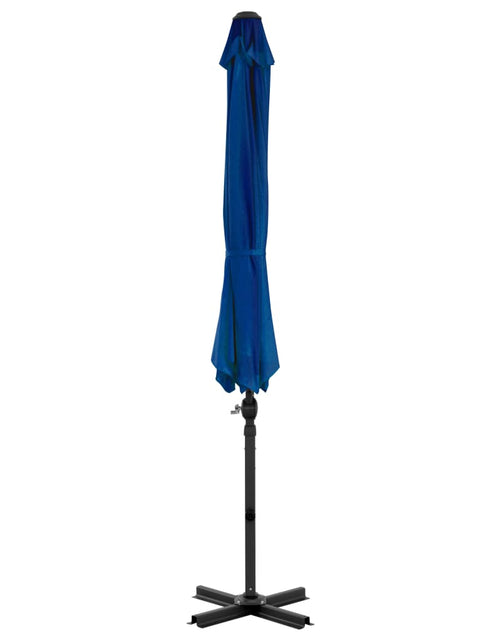 Загрузите изображение в средство просмотра галереи, Umbrelă suspendată cu stâlp aluminiu, albastru azuriu, 300 cm Lando - Lando
