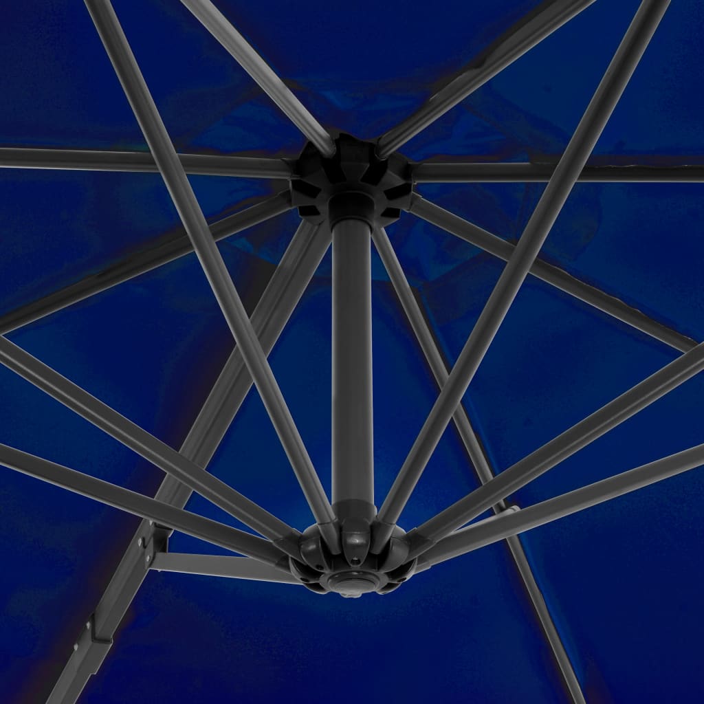 Umbrelă suspendată cu stâlp aluminiu, albastru azuriu, 300 cm Lando - Lando