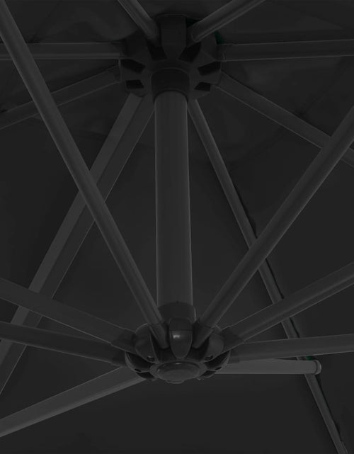 Încărcați imaginea în vizualizatorul Galerie, Umbrelă în consolă cu stâlp din oțel, negru, 250x250 cm Lando - Lando
