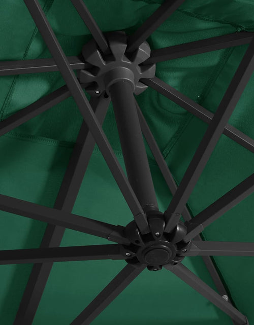 Încărcați imaginea în vizualizatorul Galerie, Umbrelă suspendată cu LED și stâlp din oțel, verde, 250x250 cm Lando - Lando
