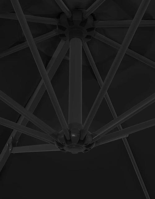 Загрузите изображение в средство просмотра галереи, Umbrelă în consolă cu stâlp din oțel, negru, 300 cm Lando - Lando
