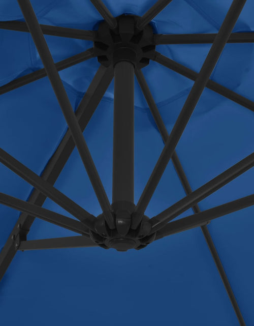 Încărcați imaginea în vizualizatorul Galerie, Umbrelă în consolă cu stâlp din oțel, albastru azuriu, 300 cm Lando - Lando

