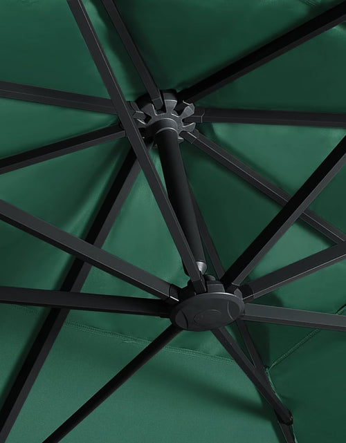 Încărcați imaginea în vizualizatorul Galerie, Umbrelă suspendată cu LED și stâlp aluminiu verde 400x300 cm Lando - Lando

