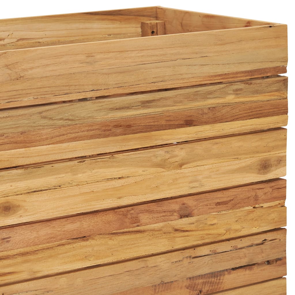 Strat înălțat, 150x40x55 cm, lemn de tec reciclat și oțel Lando - Lando