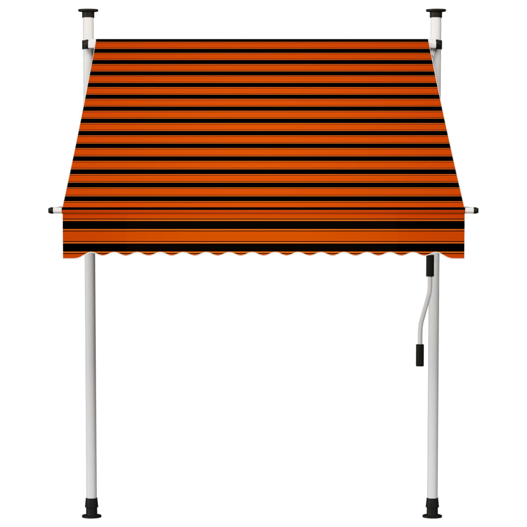 Copertină retractabilă manual, portocaliu și maro, 150 cm - Lando